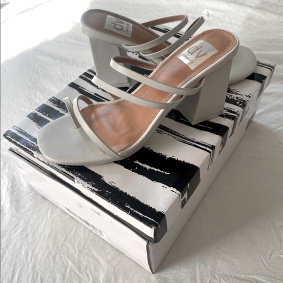 Strappy heels white. NWT in box 6.5 - Picture 2 of 2